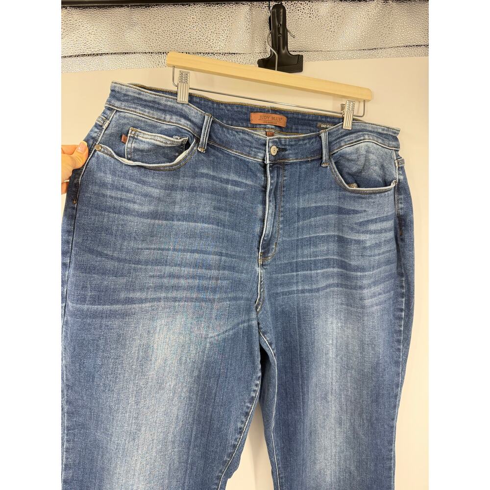 Judy Blue Womens Dad Jeans Size 22W Blue Stretchy Straight Leg High Rise - Picture 2 of 12